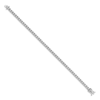 14k White Gold 1 carat Lab Grown Diamond VS/SI+ G+ Complete 7 inch Illusion Setting Bracelet