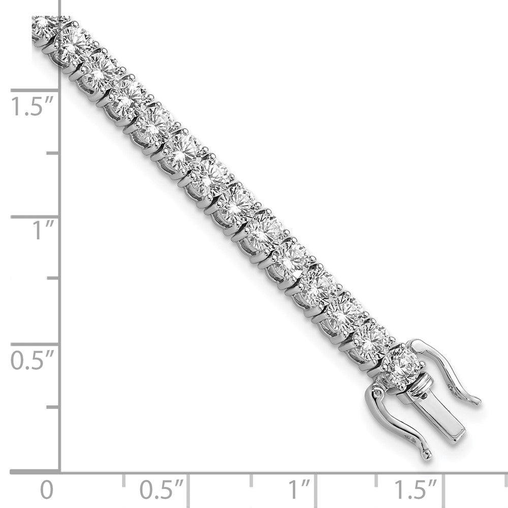 14k White Gold 10 carat Lab Grown Diamond VS/SI+ G+ Complete Round Tennis Bracelet