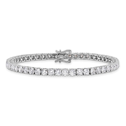 14k White Gold 7 7/8 carat Lab Grown Diamond VS/SI+ G+ Complete Round Tennis Bracelet