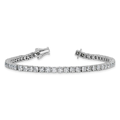 14k White Gold 7 7/8 carat Lab Grown Diamond VS/SI+ G+ Complete Round Tennis Bracelet