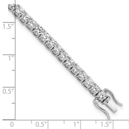 14k White Gold 7 7/8 carat Lab Grown Diamond VS/SI+ G+ Complete Round Tennis Bracelet