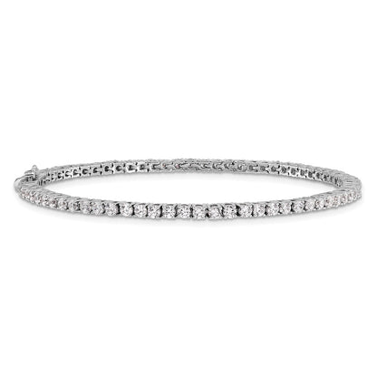 14k 4 3/8 carat Lab Grown Diamond VS/SI+ G+ Complete 7.5 inch Tennis Bracelet