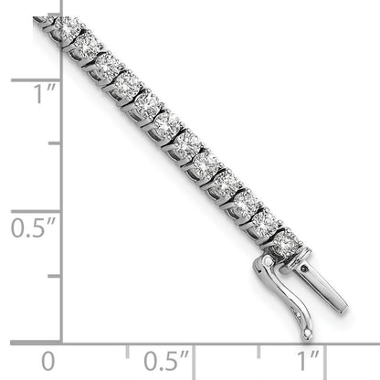 14k 4 3/8 carat Lab Grown Diamond VS/SI+ G+ Complete 7.5 inch Tennis Bracelet