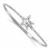 14k White Gold 7/8 carat Lab Grown Diamond VS/SI+ G+ Complete Star Hinged Bangle Bracelet
