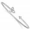 14k White Gold 1/5 carat Lab Grown Diamond VS/SI+ G+ Complete Celtic Knot Cuff Flexible Bangle Bracelet
