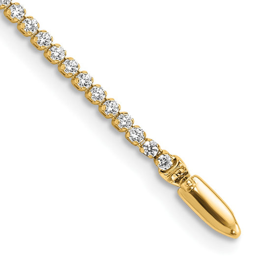 14k 1 1/3 carat Lab Grown Diamond VS/SI+ G+ Complete 7 inch Tennis Bracelet