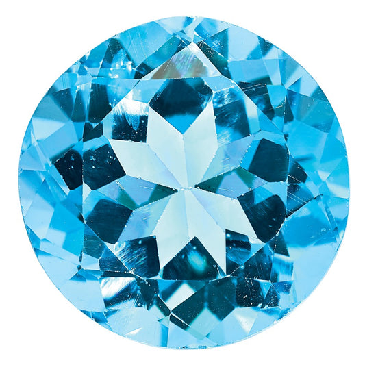 Swiss Blue Topaz AA Quality 6.5mm Round