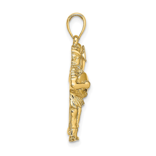 14k Large Gemini Zodiac Charm