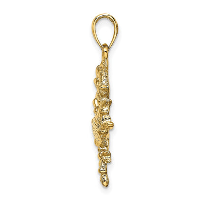 14k Large Cancer Zodiac Charm