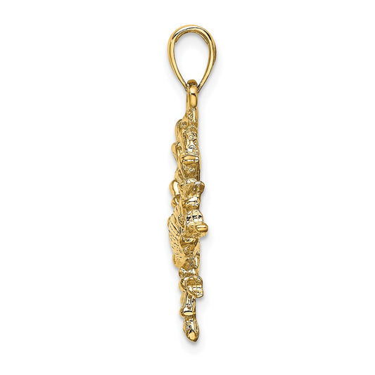 14k Large Cancer Zodiac Charm