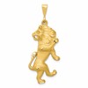 14k Satin Diamond-cut Leo Zodiac Charm
