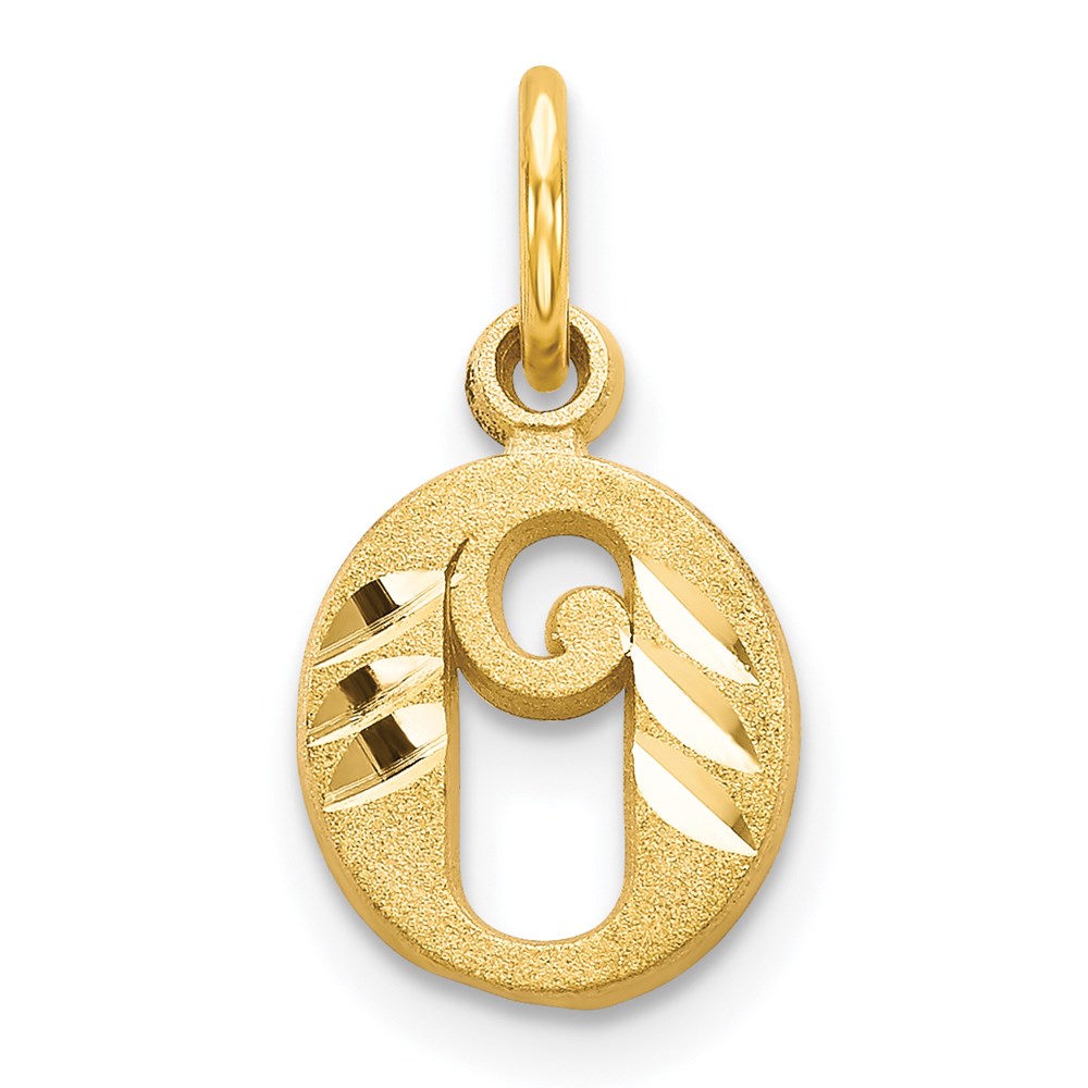 14k Letter Q Initial Charm