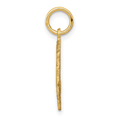 14k Heart Letter B Charm