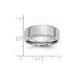 Chisel Cobalt Satin and Polished Beveled Edge 8mm Band