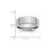 Chisel Cobalt Satin and Polished Beveled Edge 8mm Band