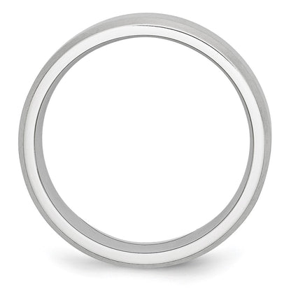 Chisel Cobalt Beveled Edge Satin 7mm Band