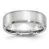 Chisel Cobalt Beveled Edge Satin 7mm Band