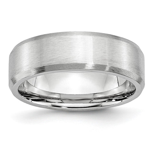 Chisel Cobalt Beveled Edge Satin 7mm Band
