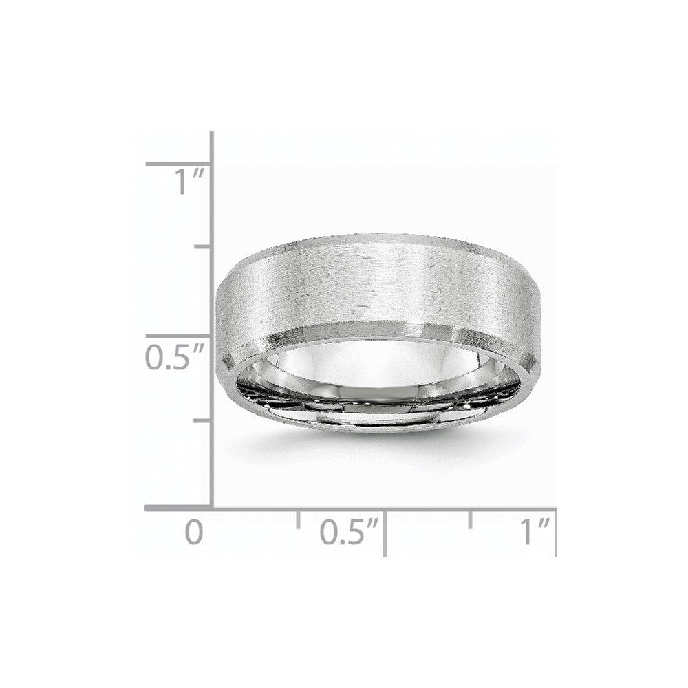 Chisel Cobalt Beveled Edge Satin 8mm Band