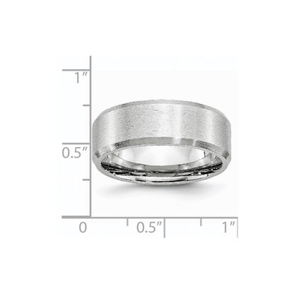 Chisel Cobalt Beveled Edge Satin 8mm Band