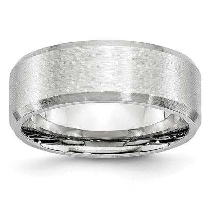Chisel Cobalt Beveled Edge Satin 8mm Band