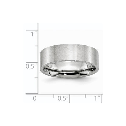 Chisel Cobalt Flat Satin 7mm Band