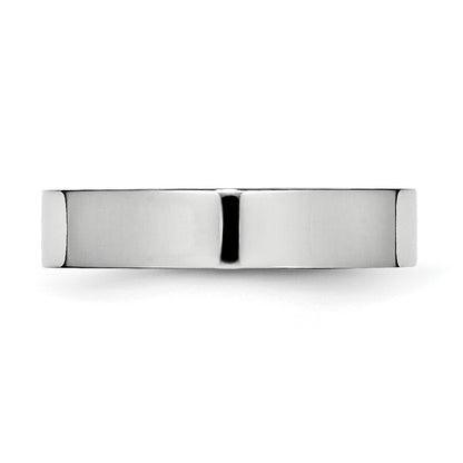 Chisel Cobalt Flat Polished 5mm Band