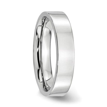 Chisel Cobalt Flat Polished 5mm Band