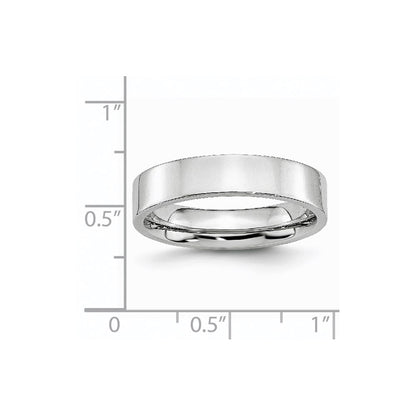 Chisel Cobalt Flat Polished 5mm Band