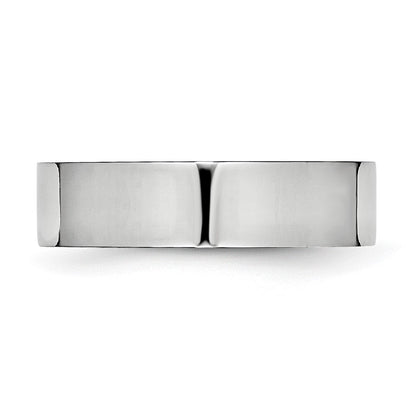 Chisel Cobalt Flat Polished 6mm Band