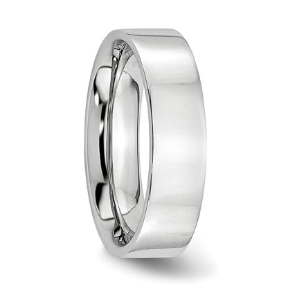 Chisel Cobalt Flat Polished 6mm Band