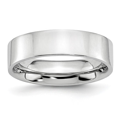 Chisel Cobalt Flat Polished 6mm Band