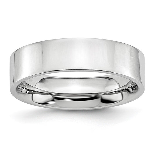 Chisel Cobalt Flat Polished 6mm Band