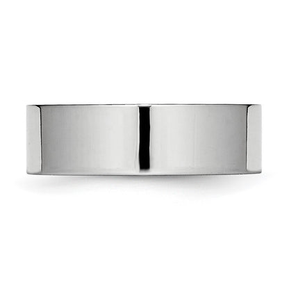 Chisel Cobalt Flat Polished 7mm Band