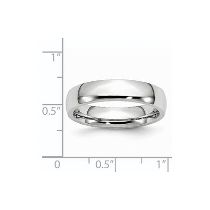 Chisel Cobalt Polished 5mm Half Round Band