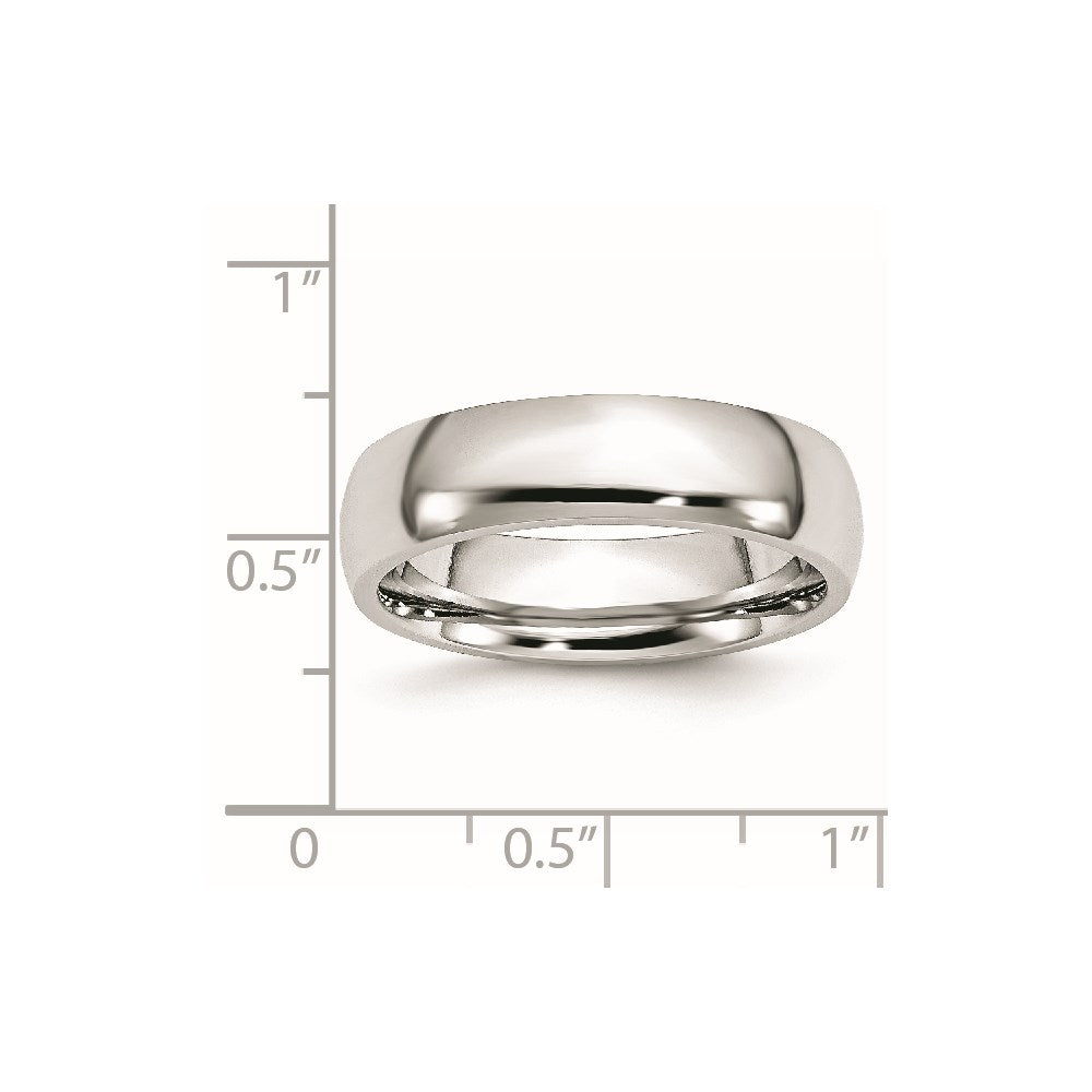 Chisel Black Ceramic 8mm Polished Band