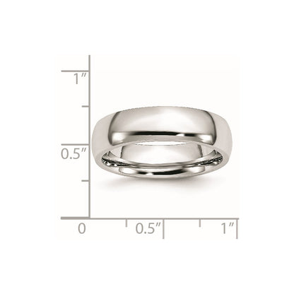 Chisel Black Ceramic 8mm Polished Band