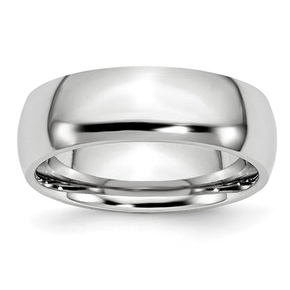 Chisel Cobalt Polished 7mm Half Round Band