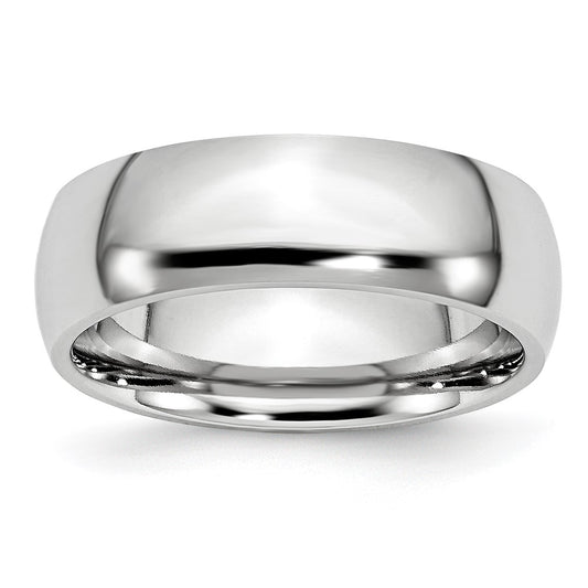 Chisel Cobalt Polished 7mm Half Round Band