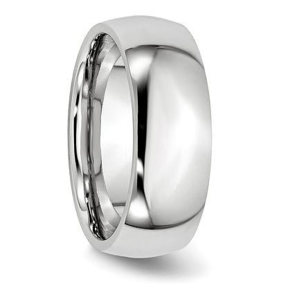Chisel Cobalt Polished 8mm Half Round Band