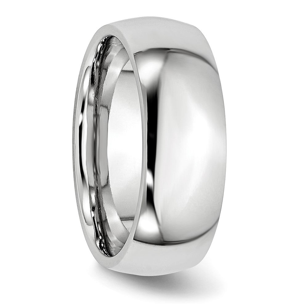 Chisel Cobalt Polished 8mm Half Round Band