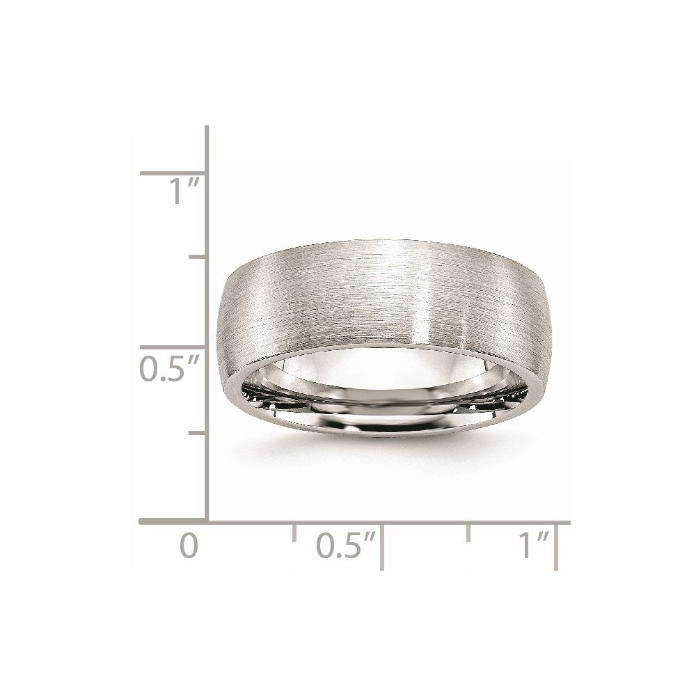 Chisel Cobalt Satin 8mm Half Round Band