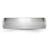 Chisel Cobalt Sterling Silver Inlay Satin 6mm Band