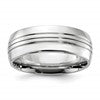 Chisel Cobalt Polished Grooved 8mm Band