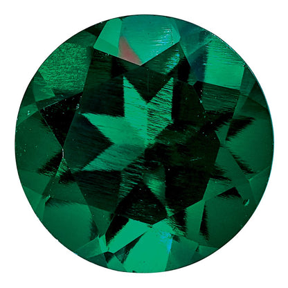 6.5mm Round Lab Created Emerald
