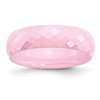 Chisel Ceramic Pink Faceted 6mm Polished Band