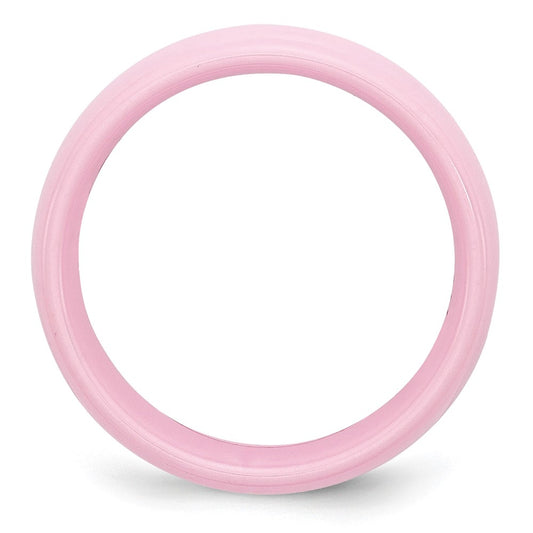 Chisel Ceramic Pink 8mm Polished Band