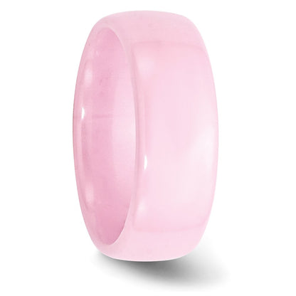 Chisel Ceramic Pink 8mm Polished Band