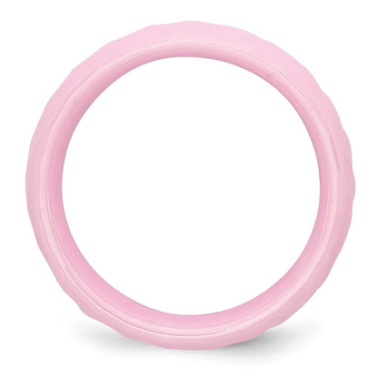 Chisel Ceramic Pink Faceted 7.5mm Polished Band