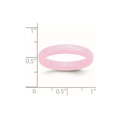 Chisel Ceramic Pink 4mm Polished Band